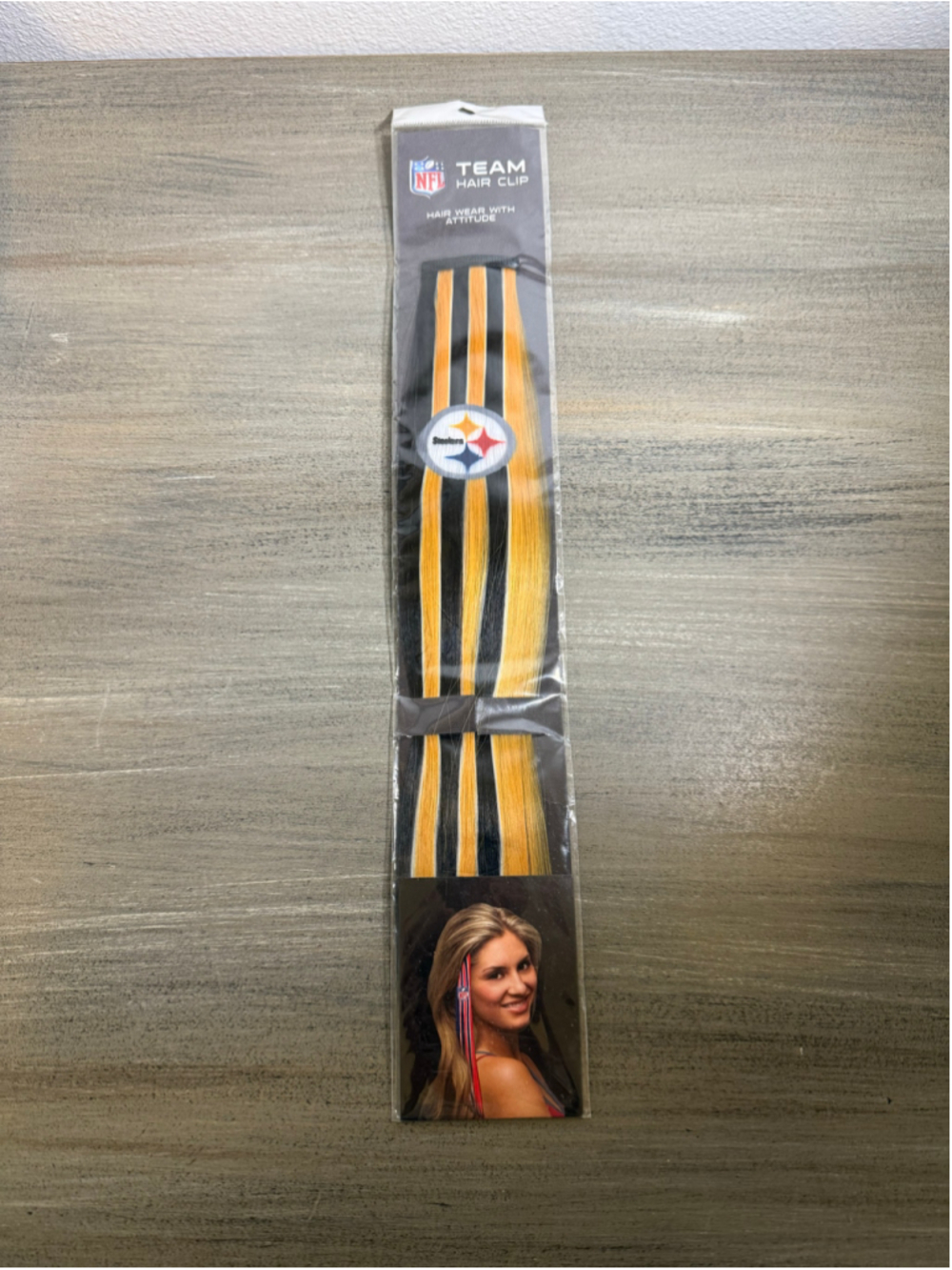 NWT Pittsburgh Steelers NFL Team Hair Clip Extension